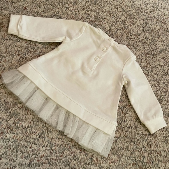 Nanette Baby Fleece top with bows, tulle, and sparkles. Size 0-3 mo. Exc cond! - Picture 5 of 9